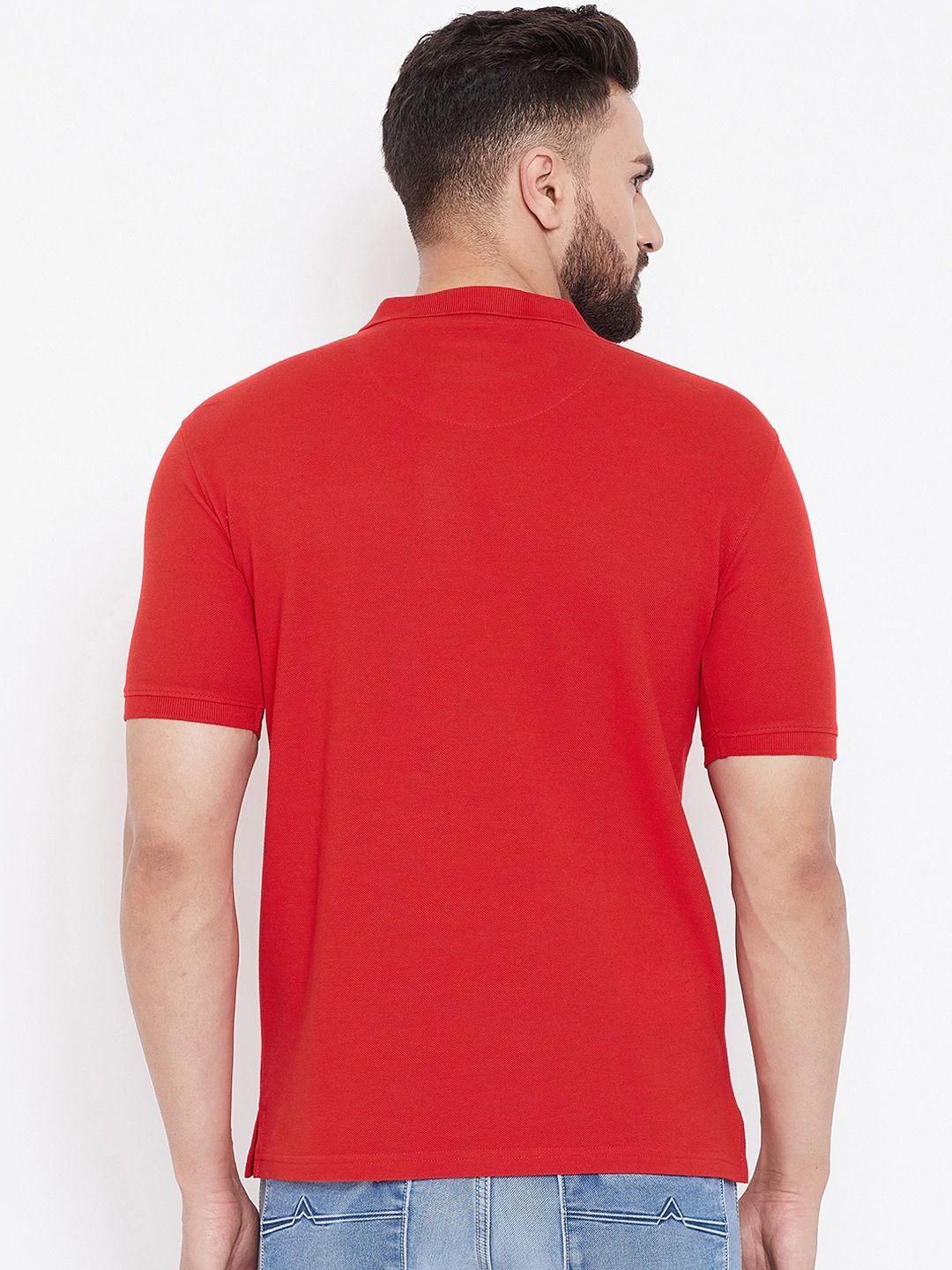 Cotton Blend Solid Half Sleeves Polo T-Shirt